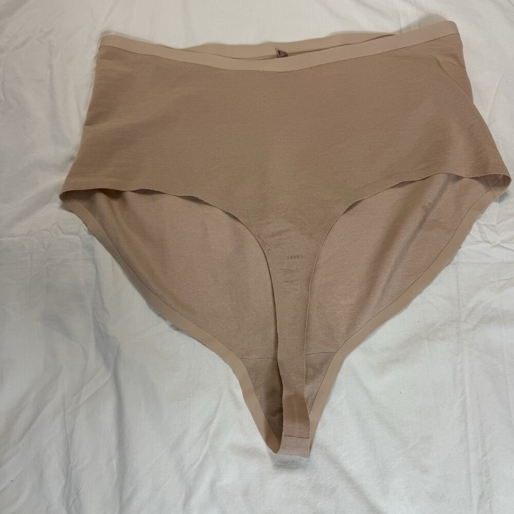 Skims Seamless Sculpt High-Waisted Thong Semi Sheer Lot of 2 Size 3X Clay - Picture 6 of 9
